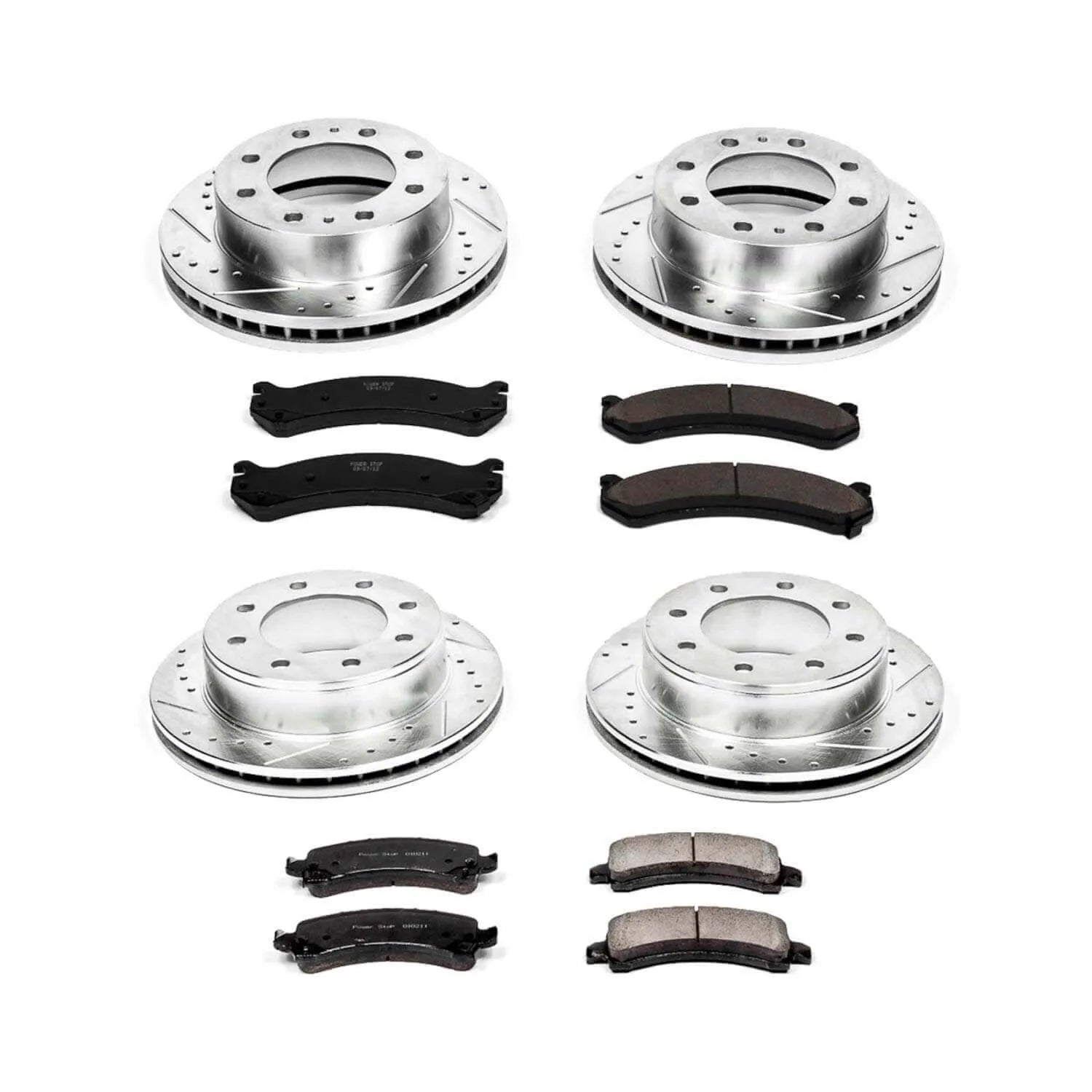 Power Stop K2072 - Z23 Evolution Sport Performance 1-Click Brake Kit With Hardware - 86 mm Tall (Front And Rear)