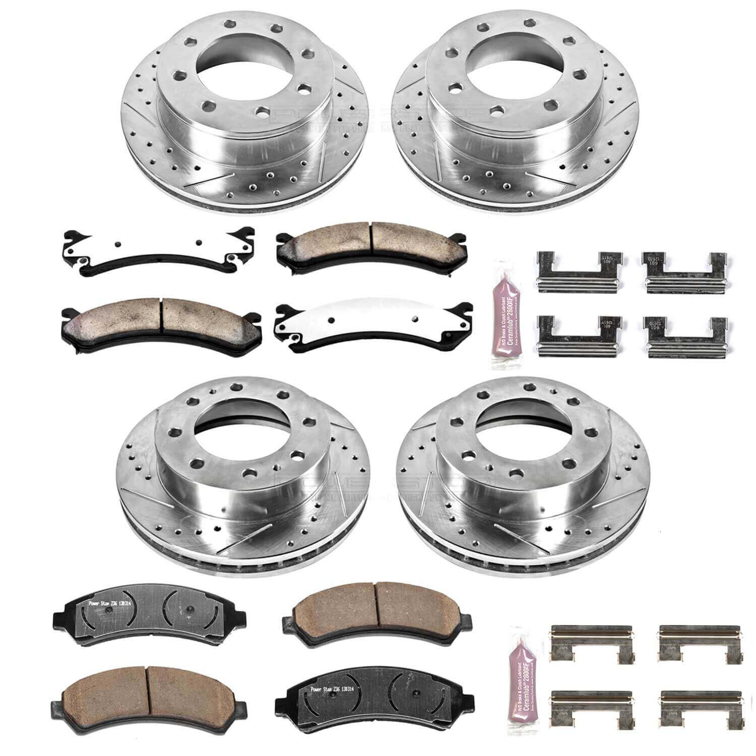 Power Stop K2073-36 Z36 Severe-Duty Truck And Tow 1-Click Brake Kit (Front And Rear) for 2001-2010 Chevrolet Avalanche 2500 product image