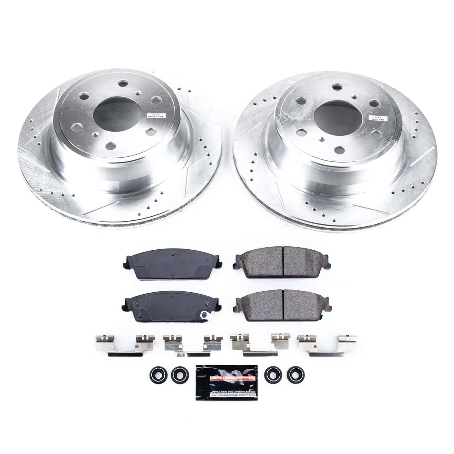Power Stop K2083 - Z23 Evolution Sport Performance 1-Click Brake Kit With Hardware (Rear)