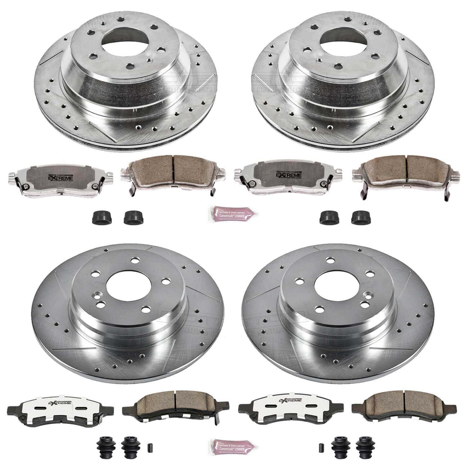 Power Stop K2085-26 - Z26 Extreme Street Warrior 1-Click Brake Kit (Front And Rear) vehicle fitment brake part