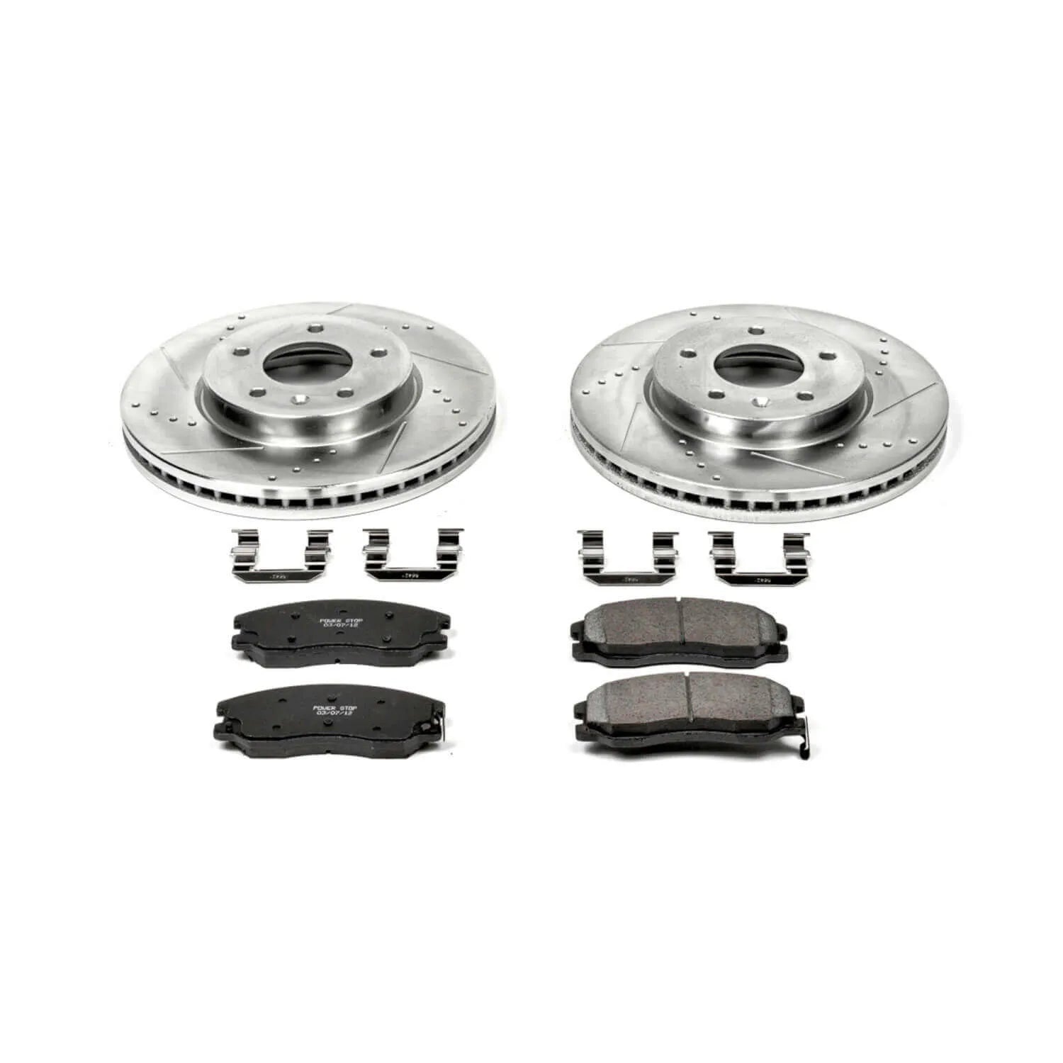 Power Stop K2090 - Z23 Evolution Sport Performance 1-Click Brake Kit With Hardware (Front)