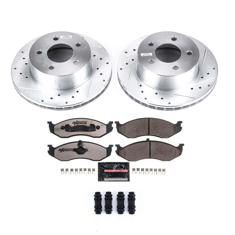 Power Stop K2119-36 Z36 Severe-Duty Truck And Tow 1-Click Brake Kit - With 3-1/4 in. Tall Composite (Front) for 1990-1999 Jeep Cherokee 4 product image
