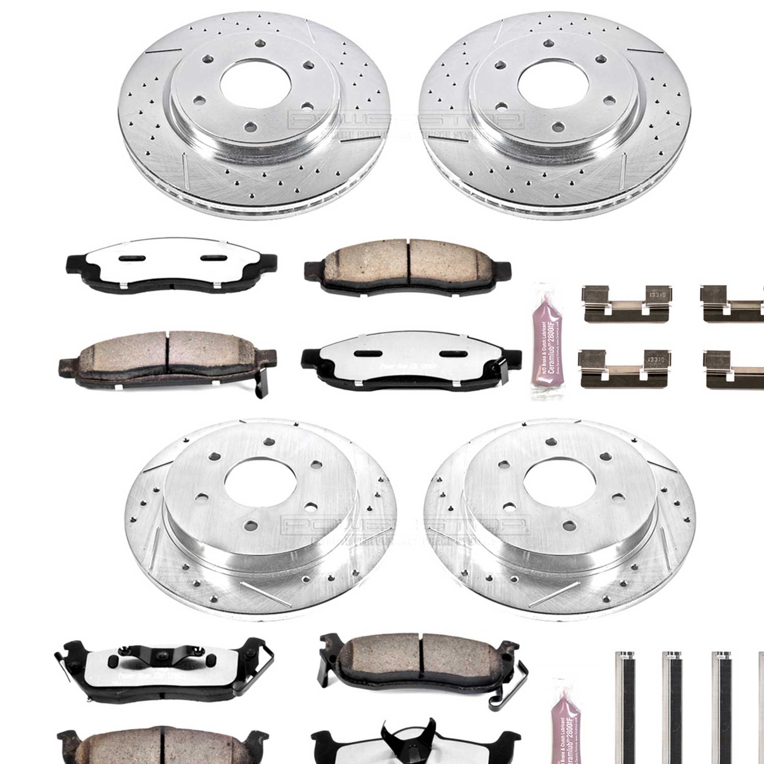Power Stop K212-36 Z36 Severe-Duty Truck And Tow 1-Click Brake Kit (Front And Rear) for 2005-2007 INFINITI QX56 product image