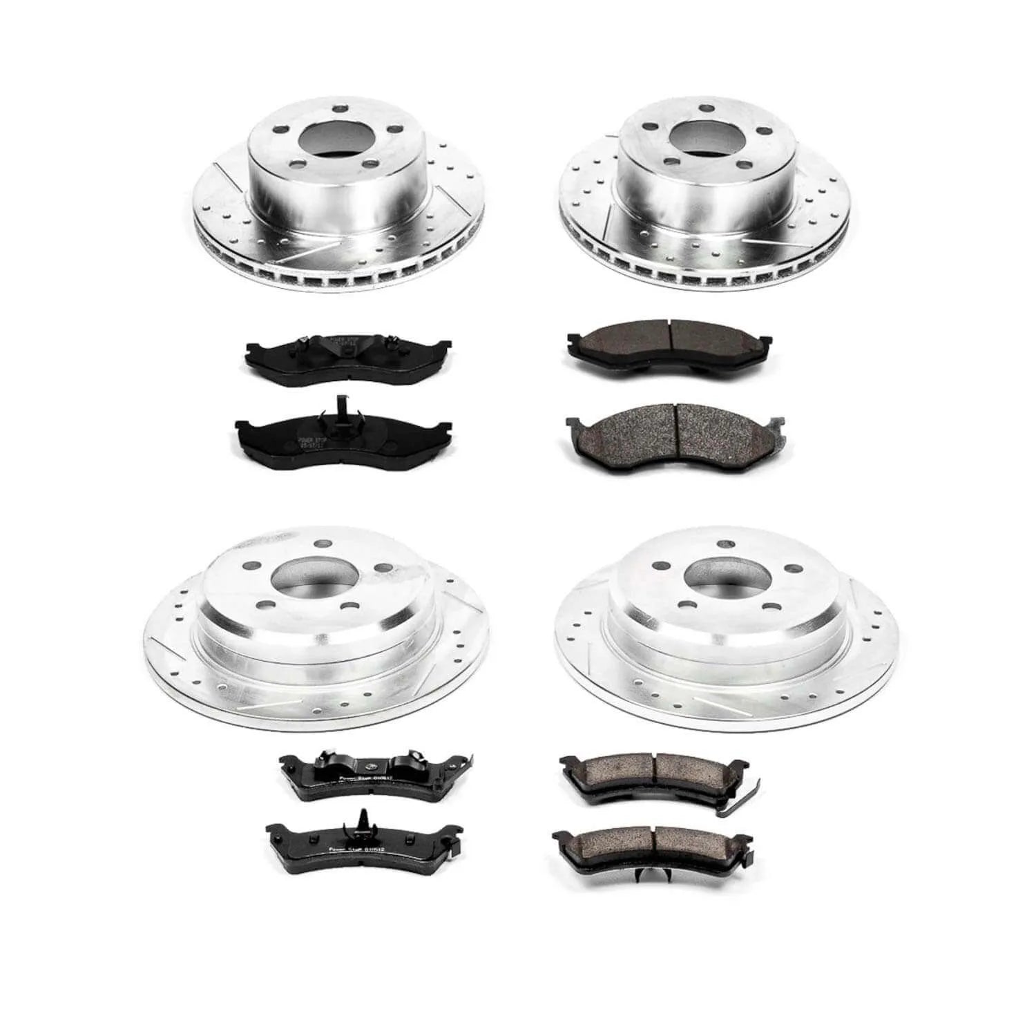 Power Stop K2121 - Z23 Evolution Sport Performance 1-Click Brake Kit With Hardware (Front And Rear)