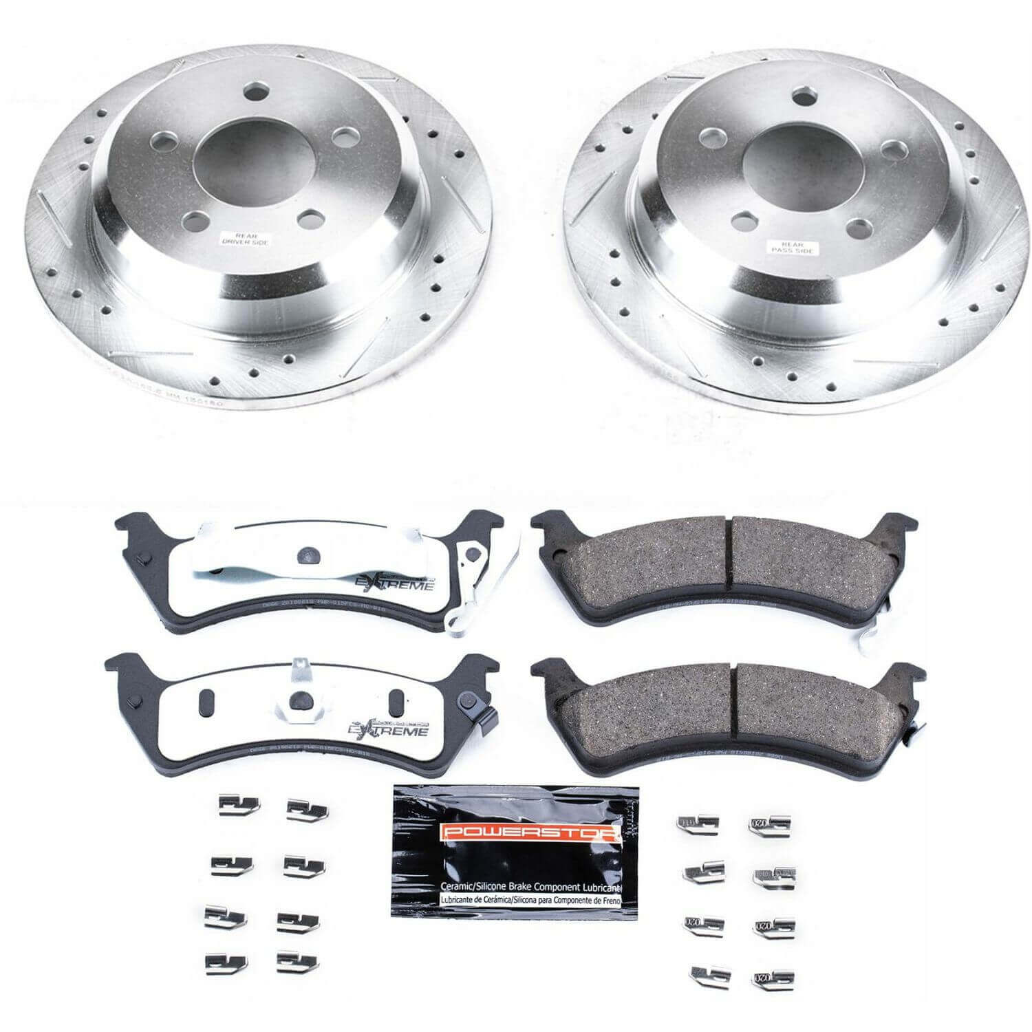 Power Stop K2131-36 Z36 Severe-Duty Truck And Tow 1-Click Rear Brake Kit for 1993-1998 Jeep Grand Cherokee product image