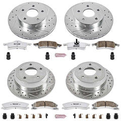 Power Stop K2148-26 Z26 Extreme Street Warrior 1-Click Brake Kit (Front And Rear) for 1999-2002 Jeep Grand Cherokee product image
