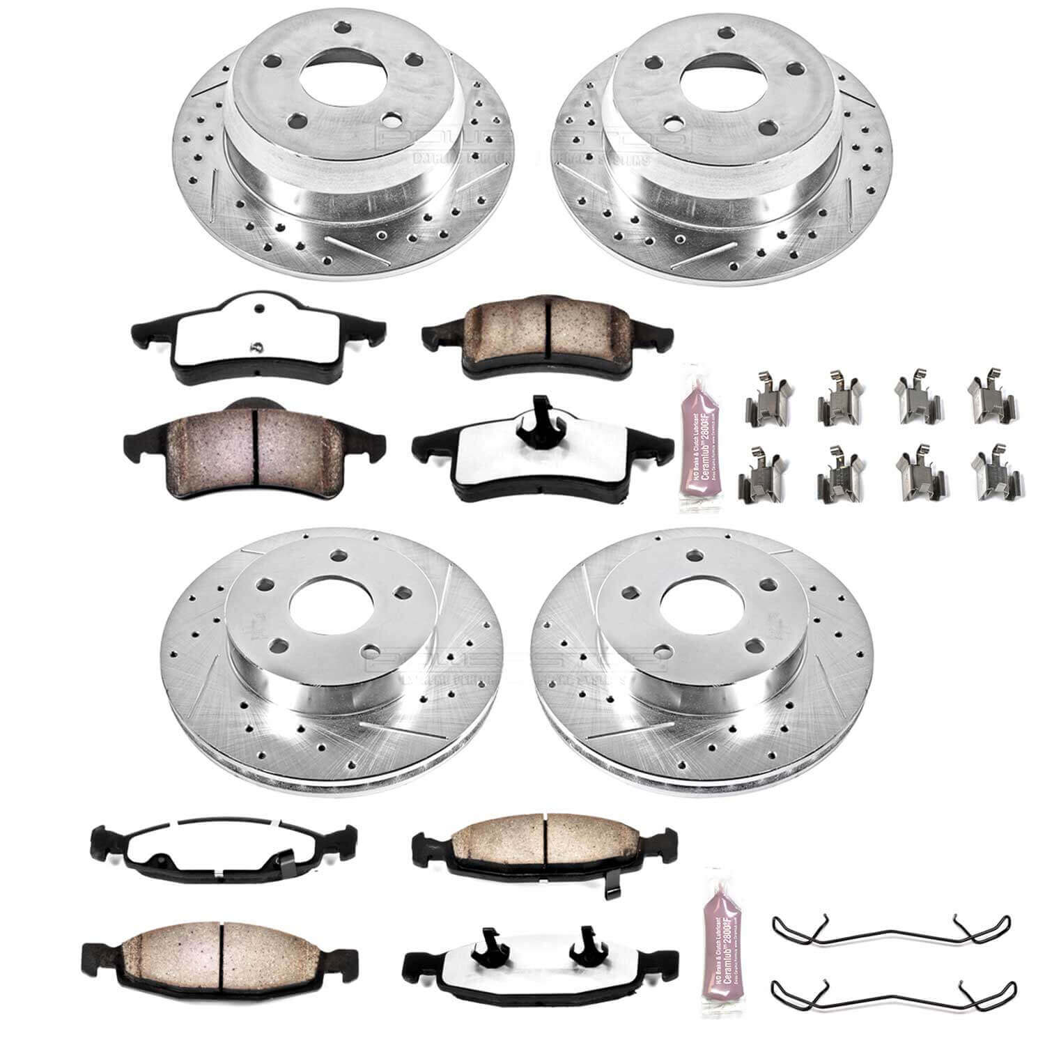 Power Stop K2148-36 Z36 Severe-Duty Truck And Tow 1-Click Brake Kit (Front And Rear) for 1999-2002 Jeep Grand Cherokee product image