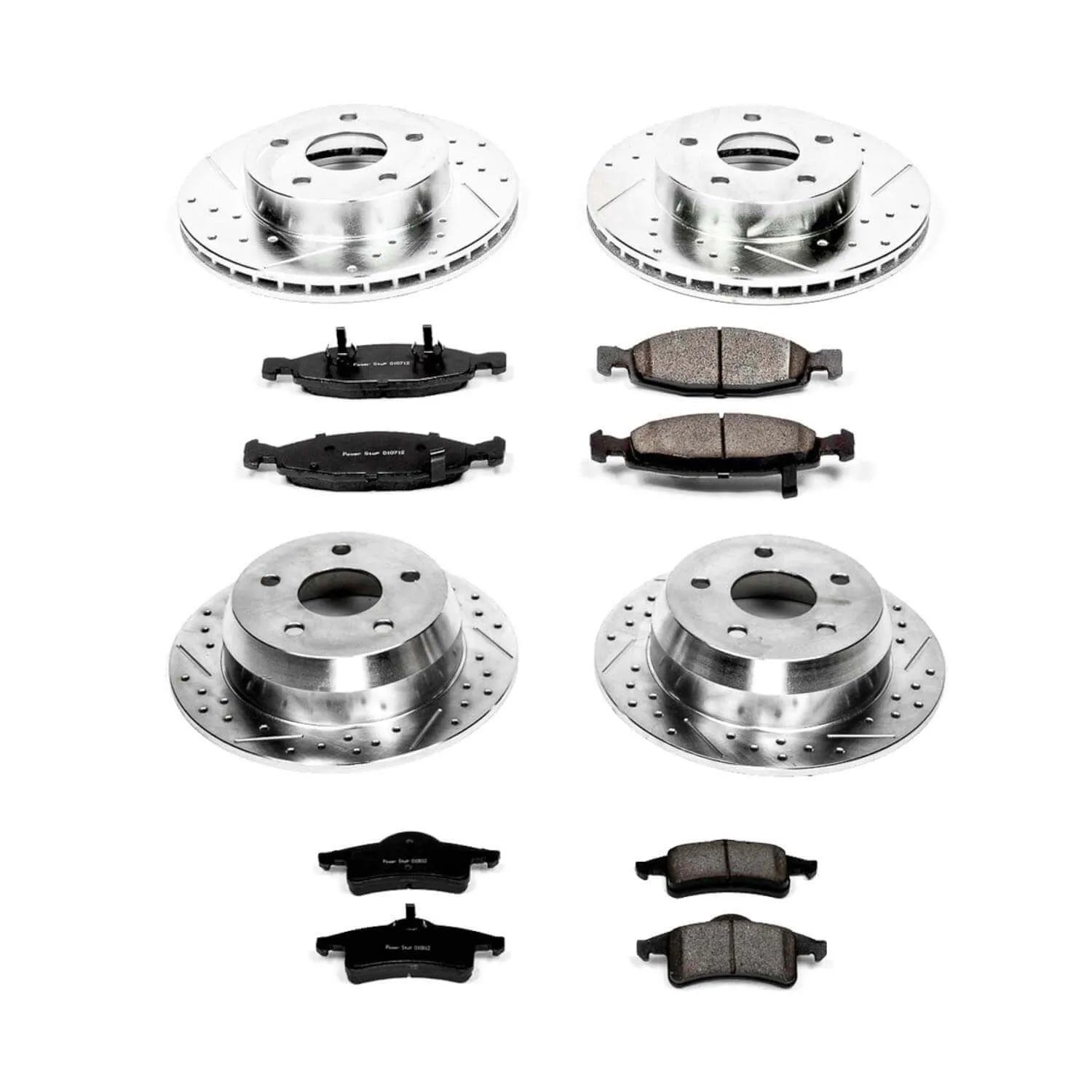 Power Stop K2148 - Z23 Evolution Sport Performance 1-Click Brake Kit With Hardware (Front And Rear)