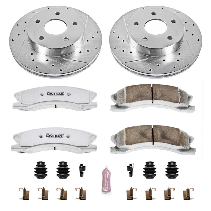 Power Stop K2149-26 Z26 Extreme Street Warrior 1-Click Brake Kit (Front) for 1999-2004 Jeep Grand Cherokee product image