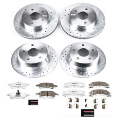 Power Stop K2150-26 Z26 Extreme Street Warrior 1-Click Brake Kit (Front And Rear) for 1999-2004 Jeep Grand Cherokee product image