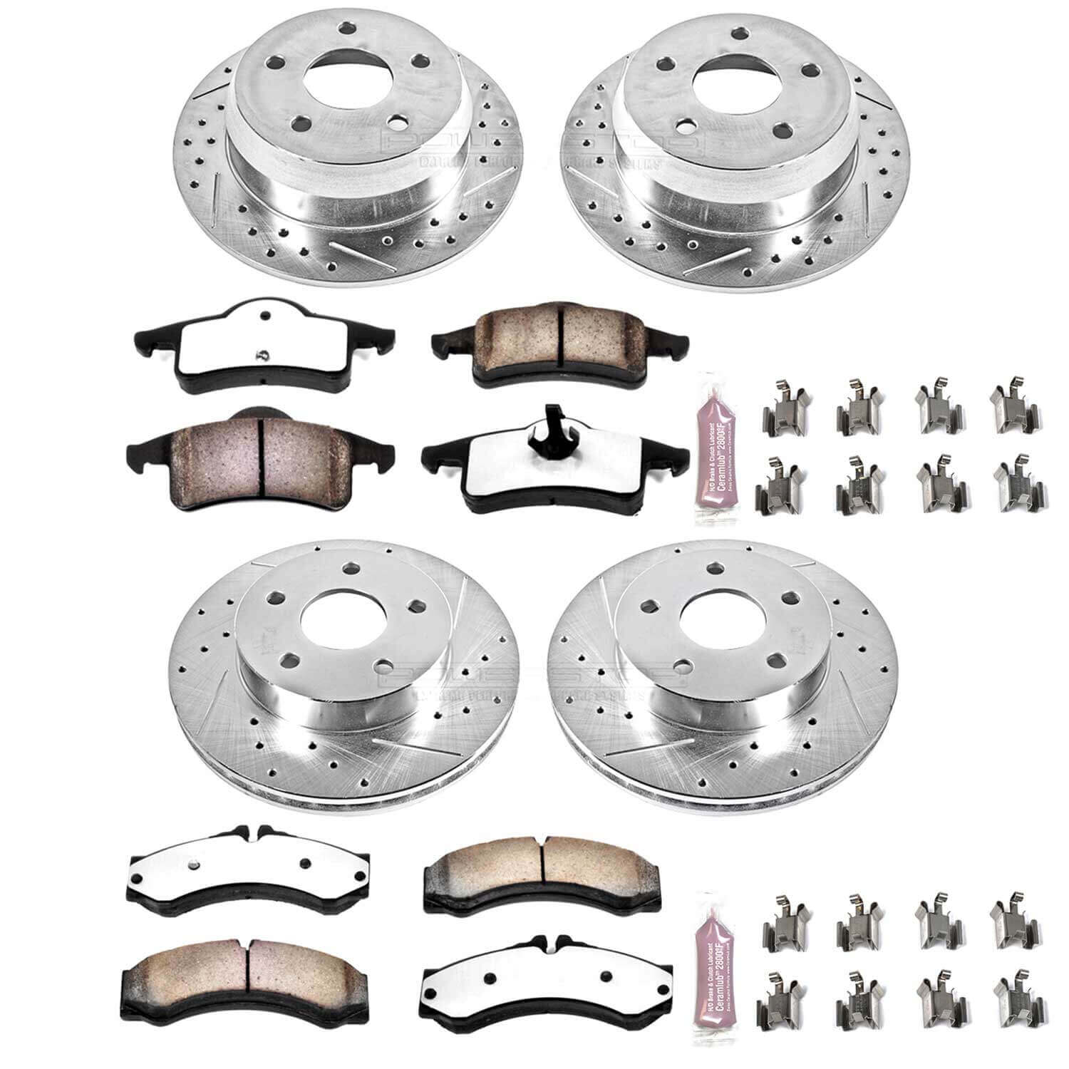 Power Stop K2150-36 Z36 Severe-Duty Truck And Tow 1-Click Brake Kit (Front And Rear) for 1999-2004 Jeep Grand Cherokee product image