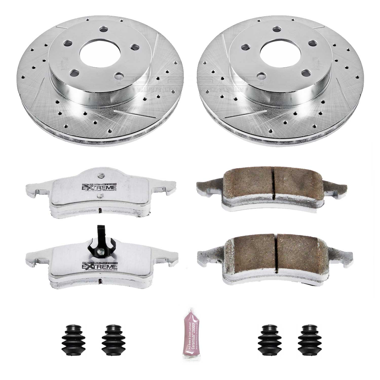 Power Stop K2151-26 Z26 Extreme Street Warrior 1-Click Brake Kit (Rear) for 1999-2004 Jeep Grand Cherokee product image