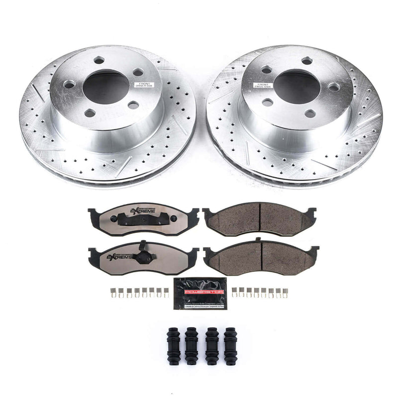 Power Stop K2152-36 Z36 Severe-Duty Truck And Tow 1-Click Brake Kit - With 3 in. Tall Composite (Front) for 1999-2006 Jeep Cherokee product image