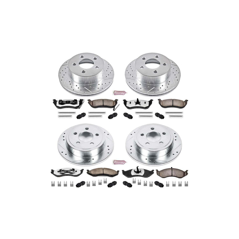 Power Stop K2154-36 Z36 Severe-Duty Truck And Tow 1-Click Brake Kit (Front And Rear) for 2003-2006 Jeep Wrangler product image