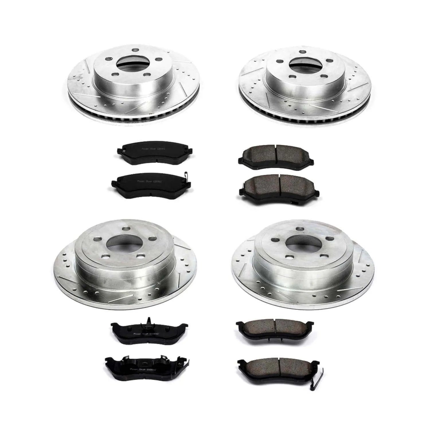 Power Stop K2162 - Z23 Evolution Sport Performance 1-Click Brake Kit With Hardware (Front And Rear)