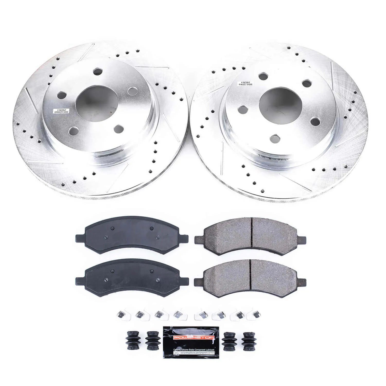 Power Stop K2163 - Z23 Evolution Sport Performance 1-Click Brake Kit With Hardware (Front)