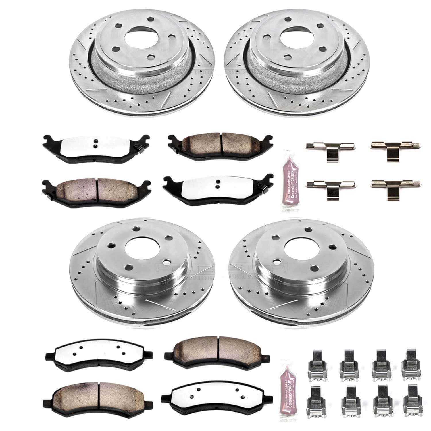 Power Stop K2164-36 Z36 Severe-Duty Truck And Tow 1-Click Brake Kit (Front And Rear) for 2006-2024 Chrysler Aspen product image