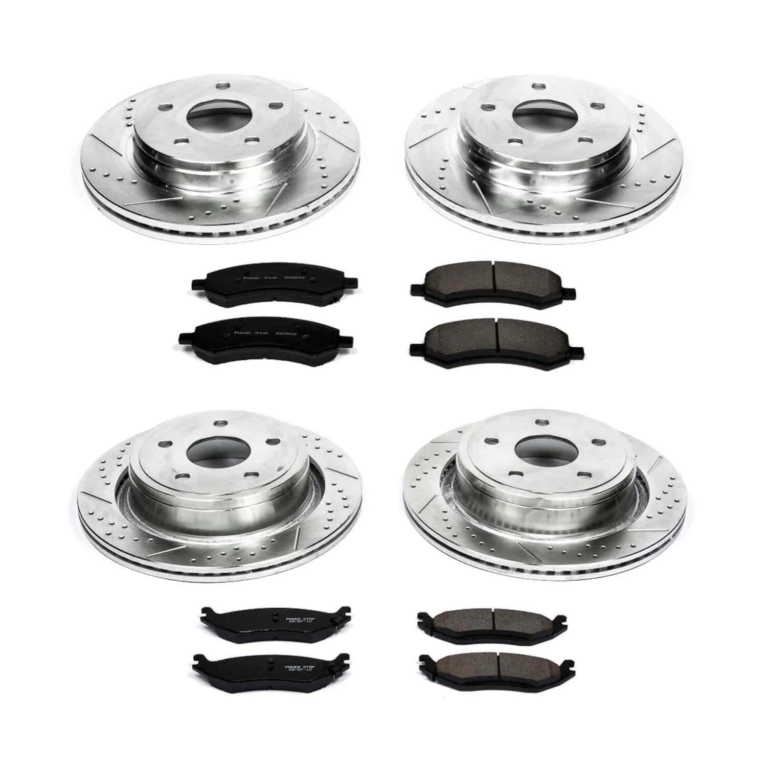 Power Stop K2164 - Z23 Evolution Sport Performance 1-Click Brake Kit With Hardware (Front And Rear)
