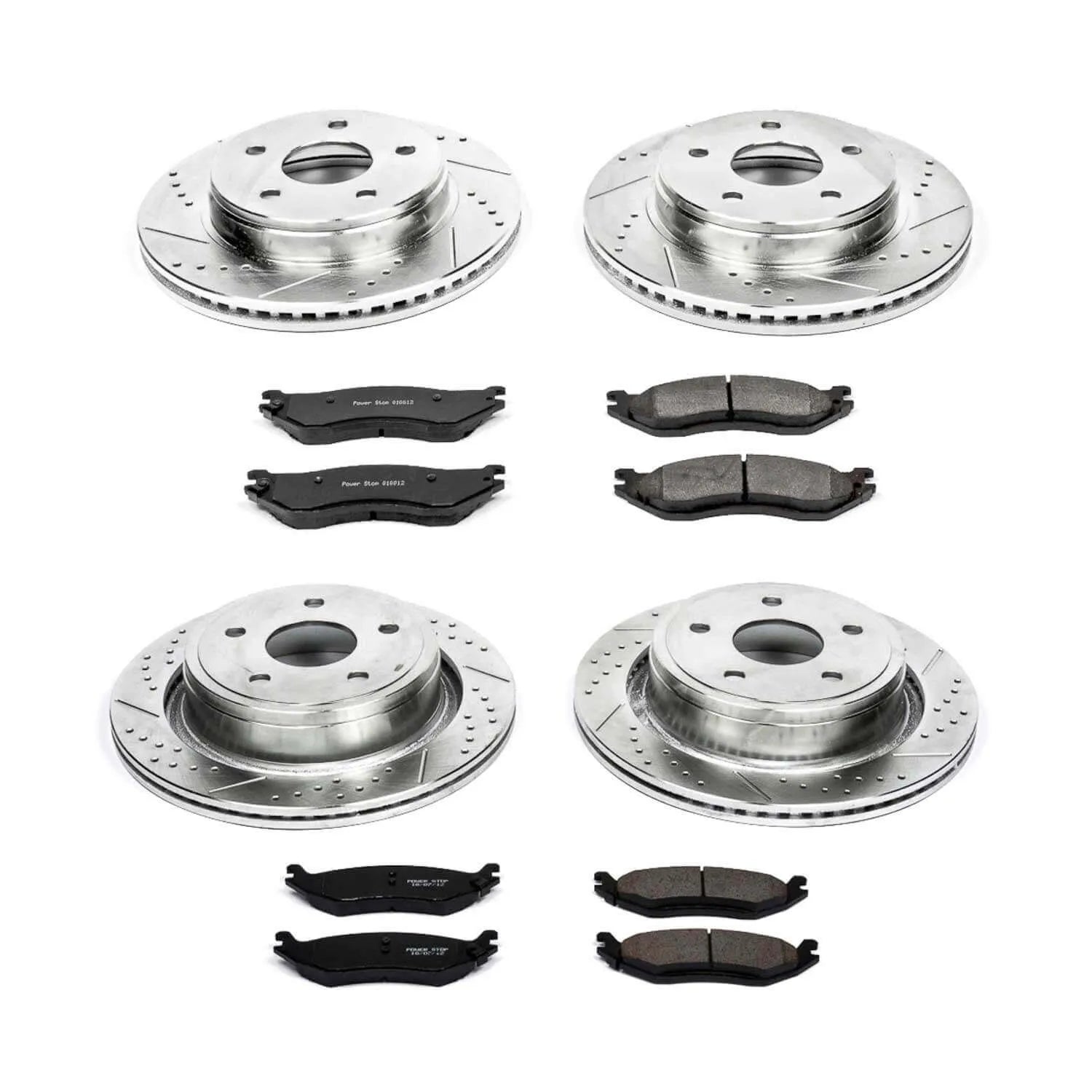 Power Stop K2166 - Z23 Evolution Sport Performance 1-Click Brake Kit With Hardware (Front And Rear)