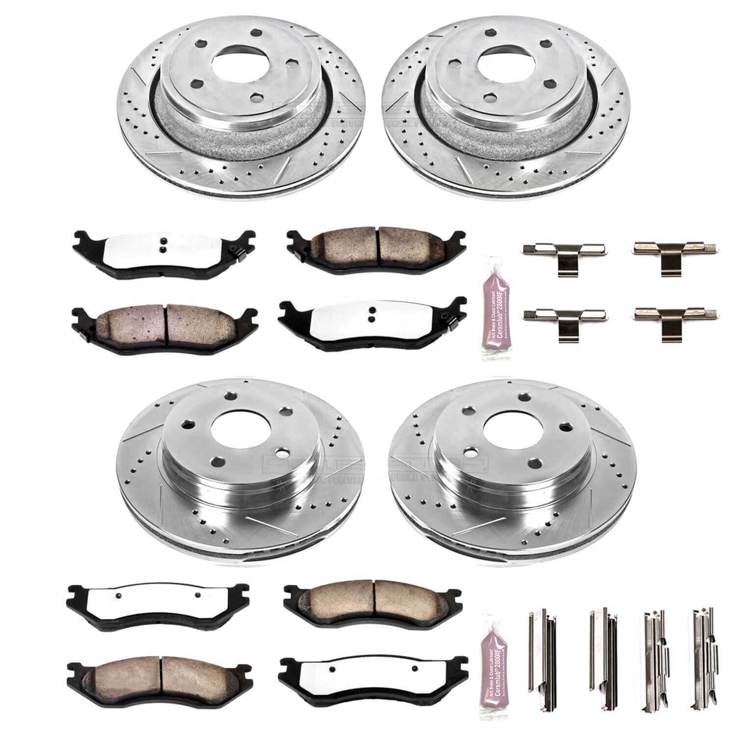 Power Stop K2168-36 Z36 Severe-Duty Truck And Tow 1-Click Brake Kit (Front And Rear) for 2003-2005 Dodge RAM 1500 product image