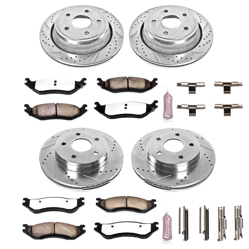Power Stop K2168-36 Z36 Severe-Duty Truck And Tow 1-Click Brake Kit (Front And Rear) for 2003-2005 Dodge RAM 1500 product image