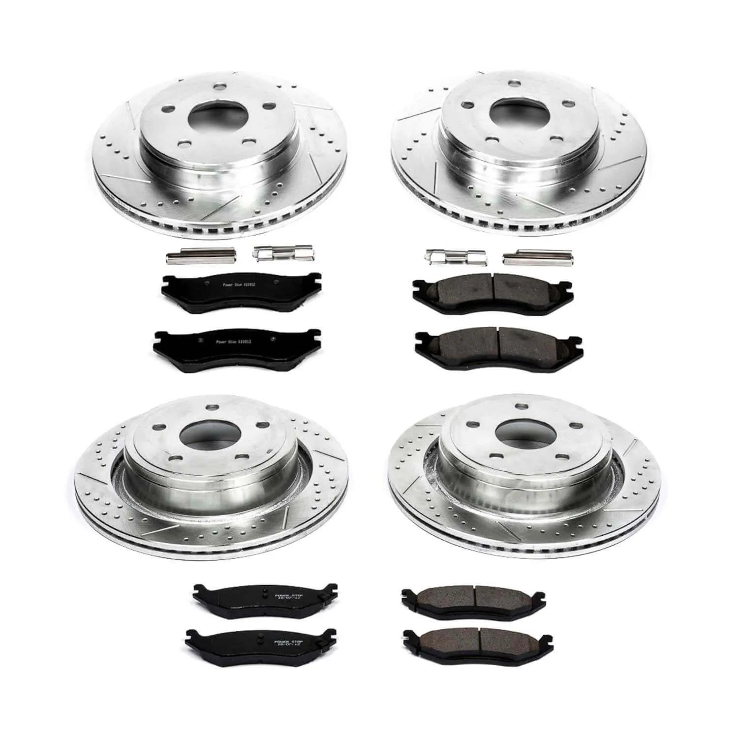 Power Stop K2168 - Z23 Evolution Sport Performance 1-Click Brake Kit With Hardware (Front And Rear)
