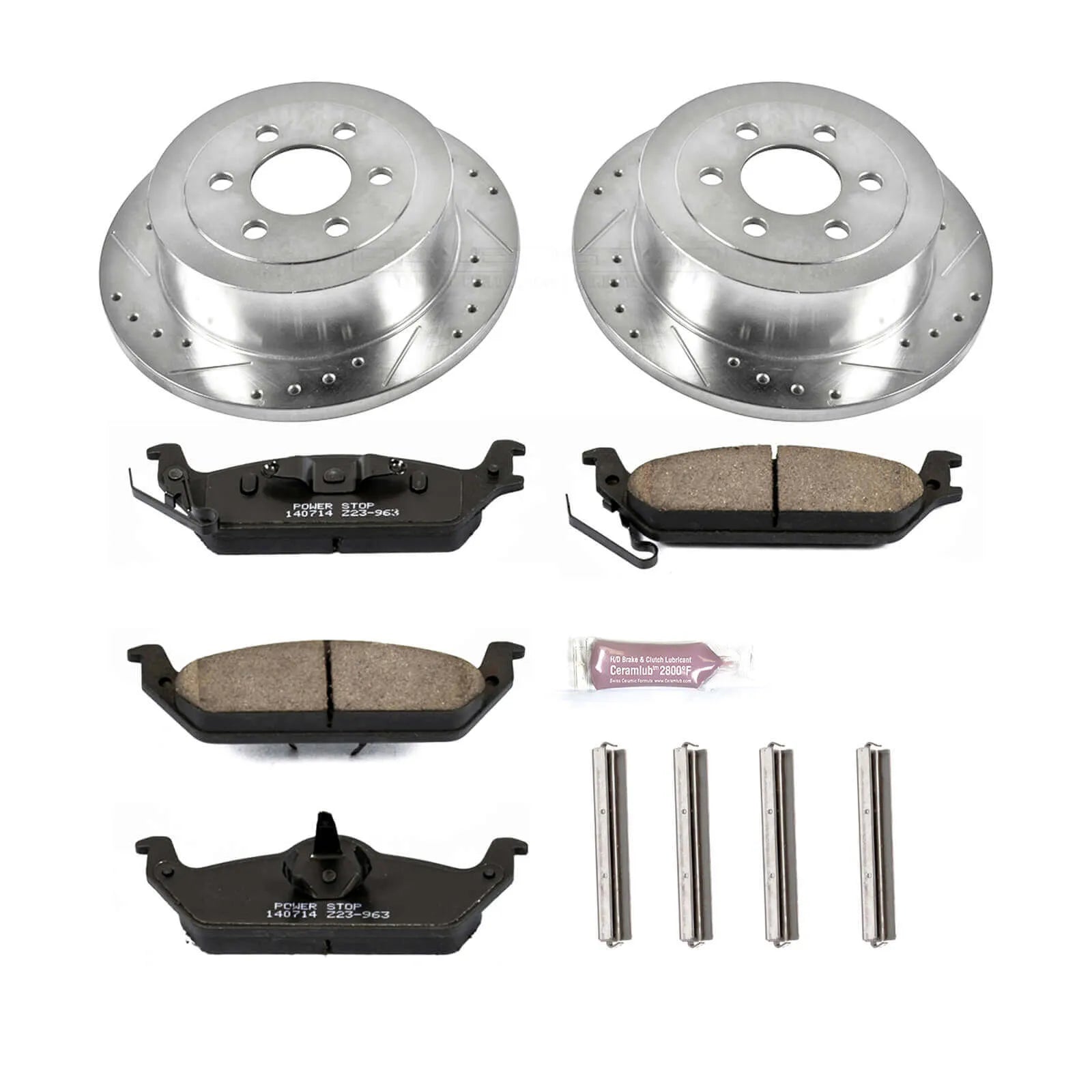 Power Stop K2192 - Z23 Evolution Sport Performance 1-Click Brake Kit With Hardware (Rear)