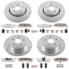 Power Stop K2220-26 Z26 Extreme Street Warrior 1-Click Brake Kit (Front And Rear) for 2005-2010 Jeep Commander product image