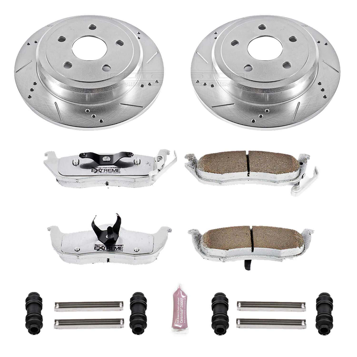 Power Stop K2221-26 Z26 Extreme Street Warrior 1-Click Brake Kit (Rear) for 2005-2010 Jeep Commander product image