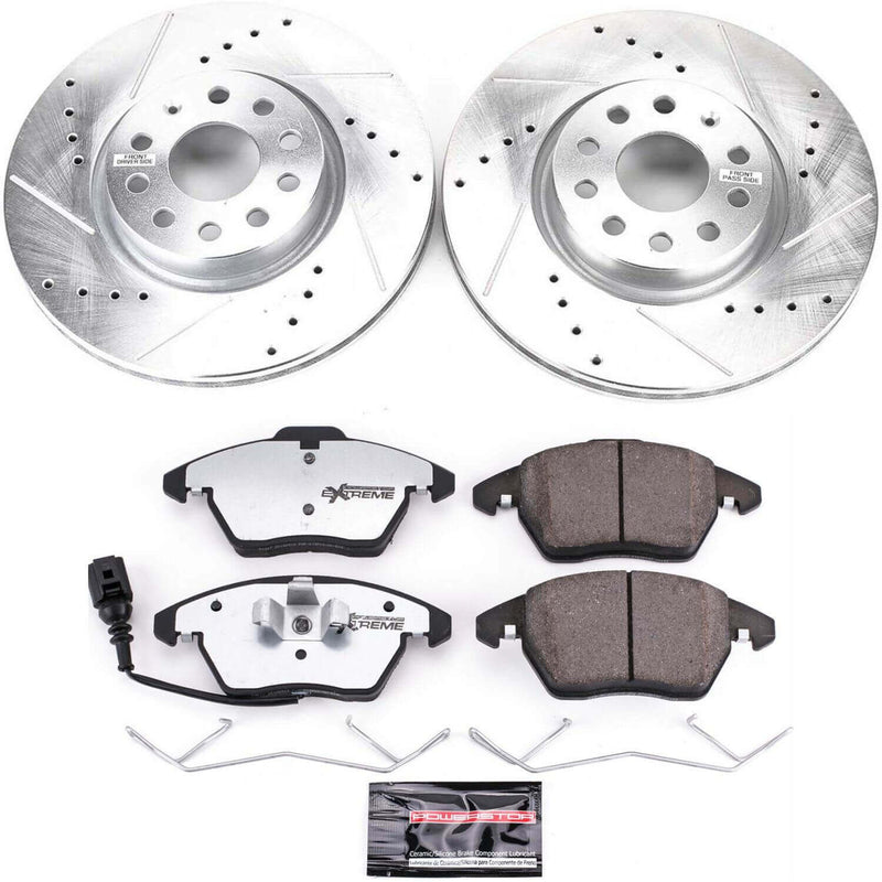 Power Stop K2259-26 Z26 Street Warrior 1-Click Front Brake Kit for 2006-2018 Audi A3 product image