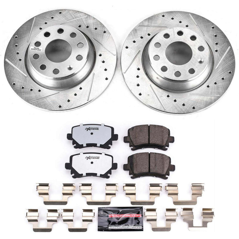 Power Stop K2261-26 Z26 Street Warrior 1-Click Rear Brake Kit for 2006-2010 Audi A3 product image