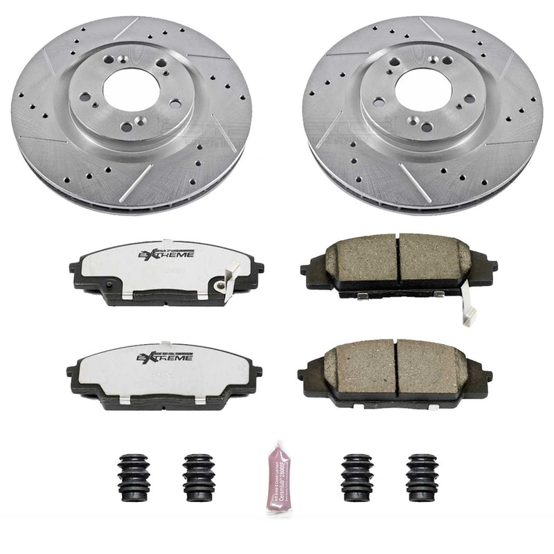 Power Stop K2276-26 Z26 Extreme Street Warrior 1-Click Brake Kit (Front) for 2000-2009 Honda S2000 product image