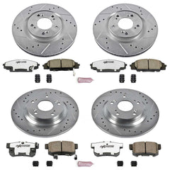 Power Stop K2277-26 Z26 Extreme Street Warrior 1-Click Brake Kit (Front And Rear) for 2000-2009 Honda S2000 product image