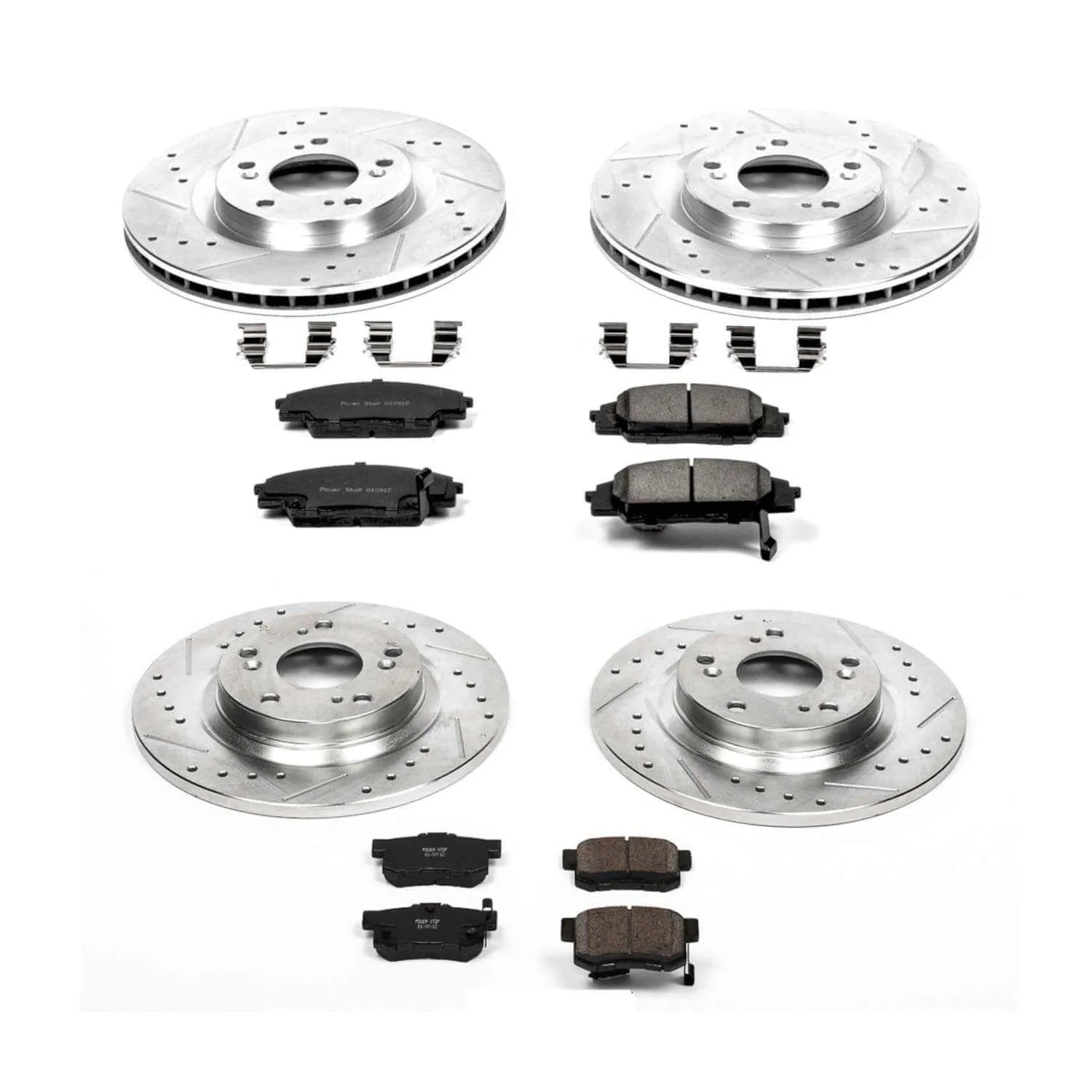 Power Stop K2277 - Z23 Evolution Sport Performance 1-Click Brake Kit With Hardware (Front And Rear)