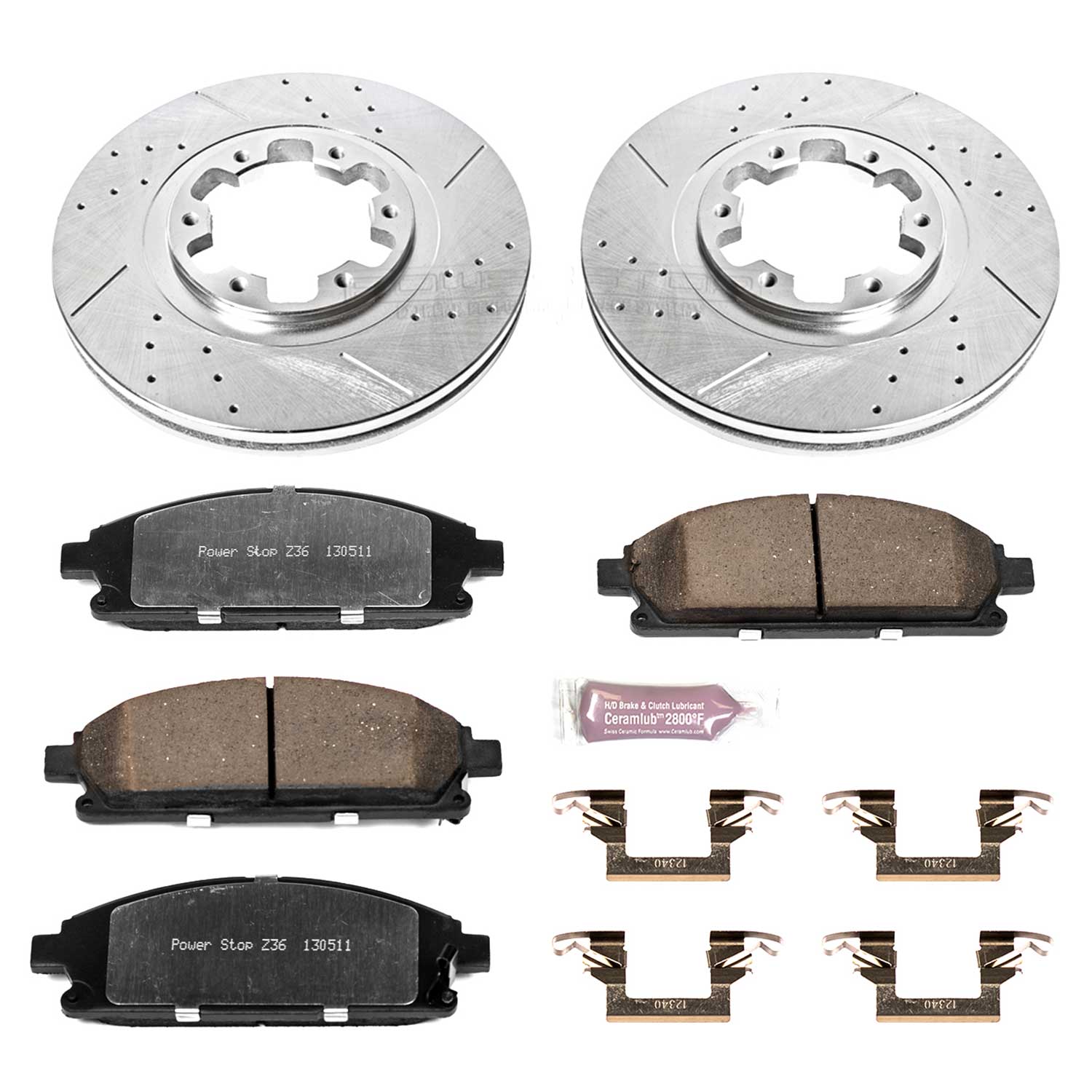Power Stop K2279-36 Z36 Severe-Duty Truck And Tow 1-Click Brake Kit (Front) for 1997-2004 INFINITI QX4 product image