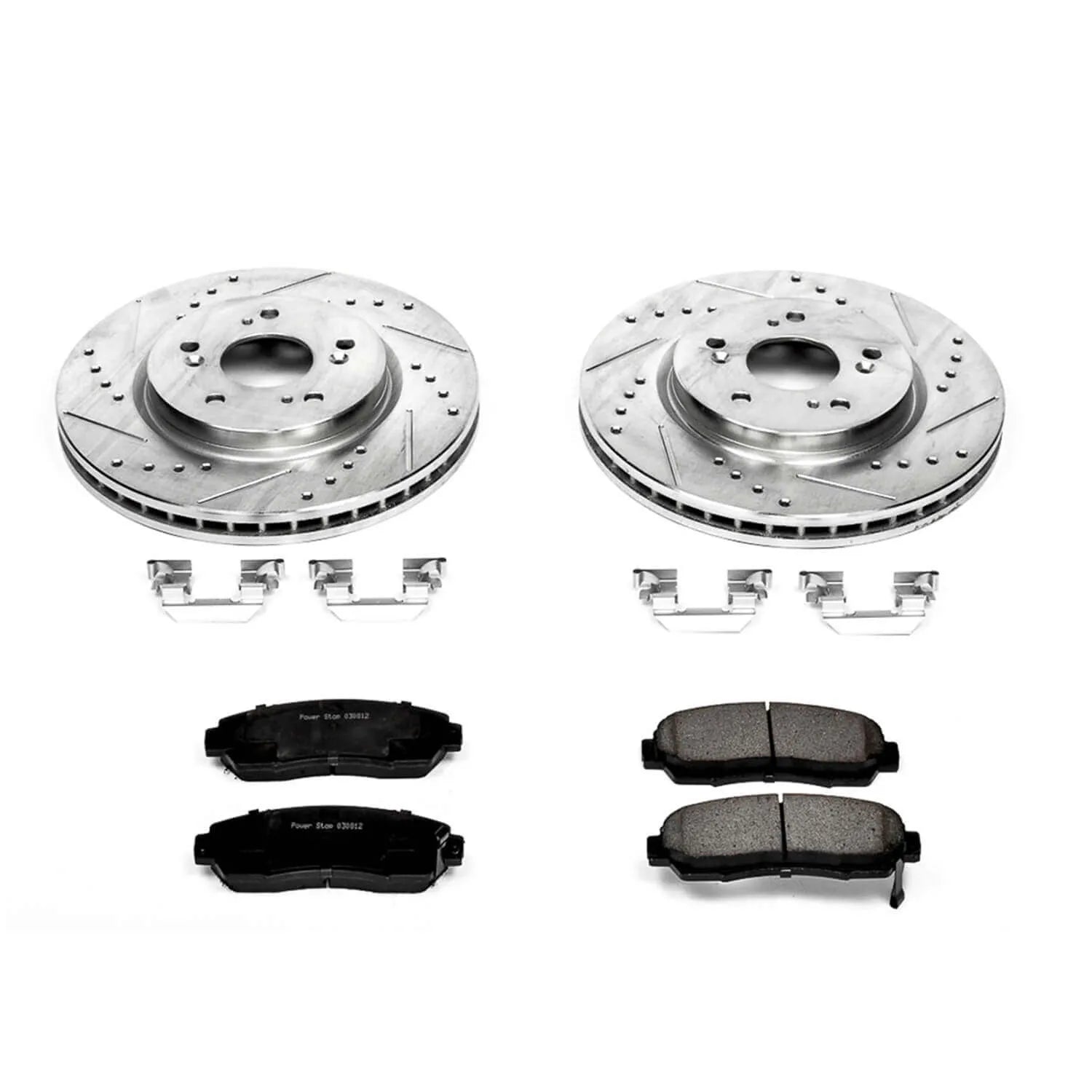 Power Stop K228 - Z23 Evolution Sport Performance 1-Click Brake Kit With Hardware (Front)