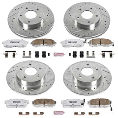 Power Stop K2281-26 Z26 Extreme Street Warrior 1-Click Brake Kit (Front And Rear) for 2000-2001 INFINITI I30 product image
