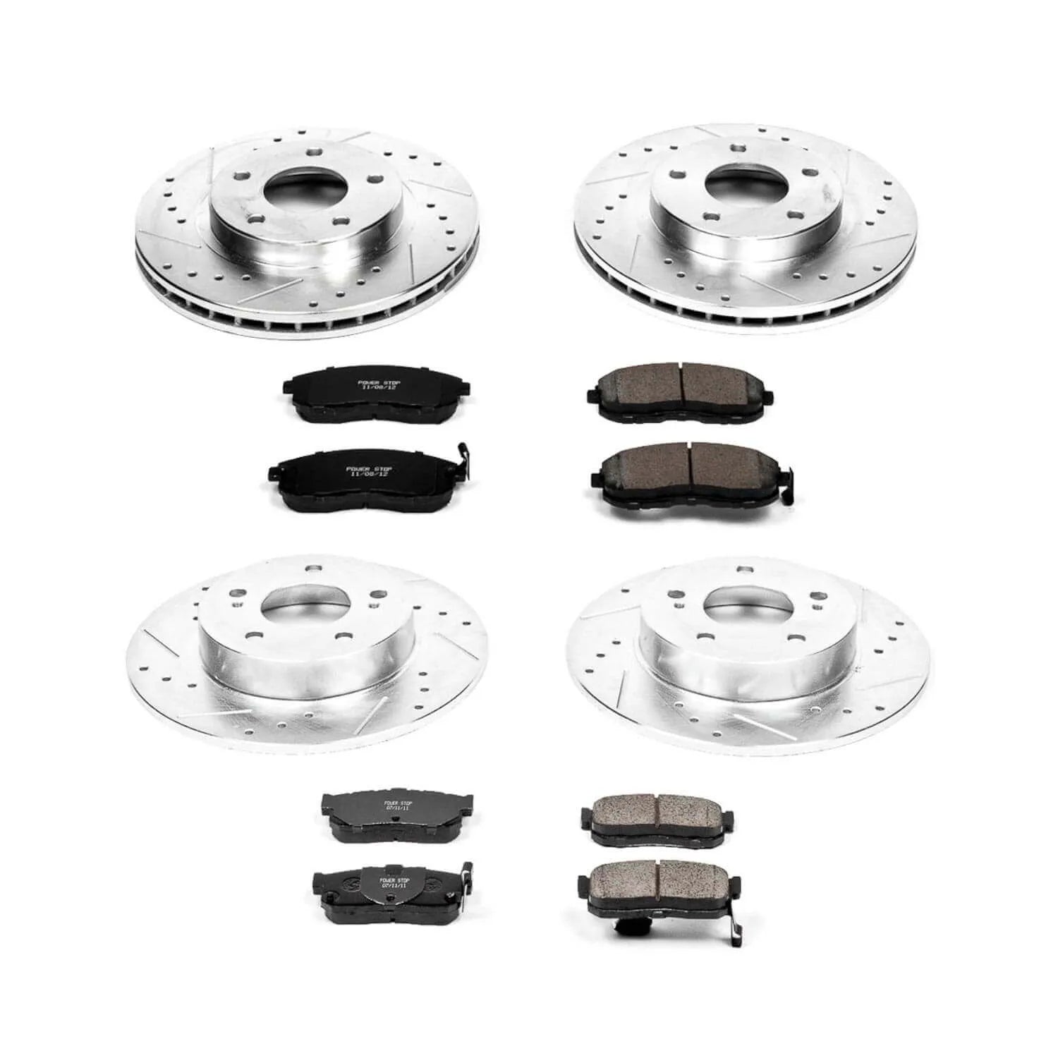 Power Stop K2281 - Z23 Evolution Sport Performance 1-Click Brake Kit With Hardware (Front And Rear)