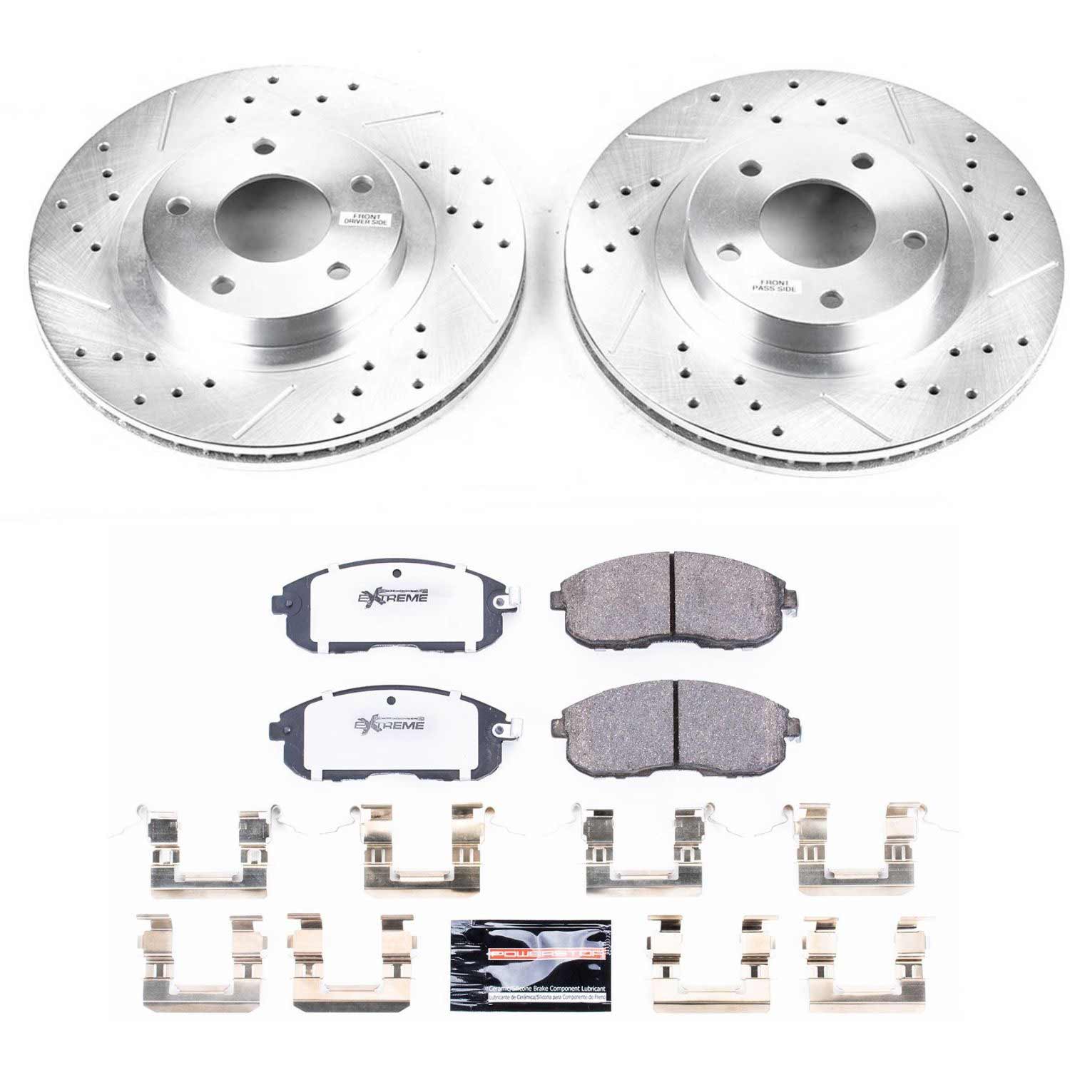 Power Stop K2282-26 Z26 Extreme Street Warrior 1-Click Brake Kit (Front) for 2002-2006 INFINITI I35 product image