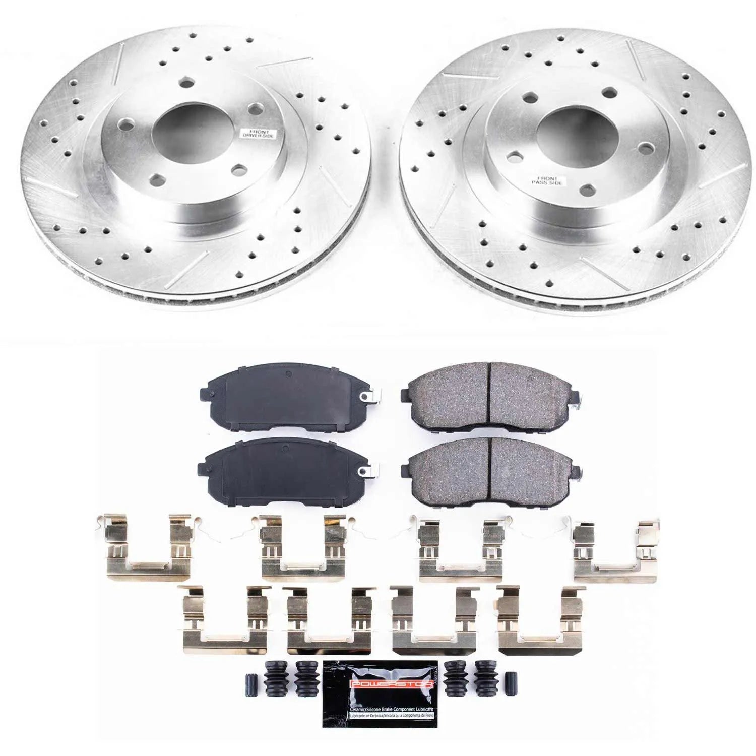 Power Stop K2282 - Z23 Evolution Sport Performance 1-Click Brake Kit With Hardware (Front)