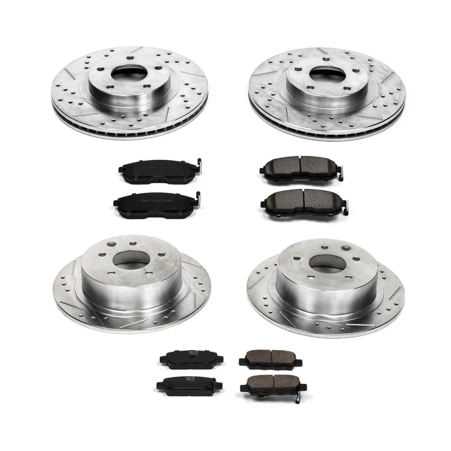 Power Stop K2283 - Z23 Evolution Sport Performance 1-Click Brake Kit With Hardware (Front And Rear)