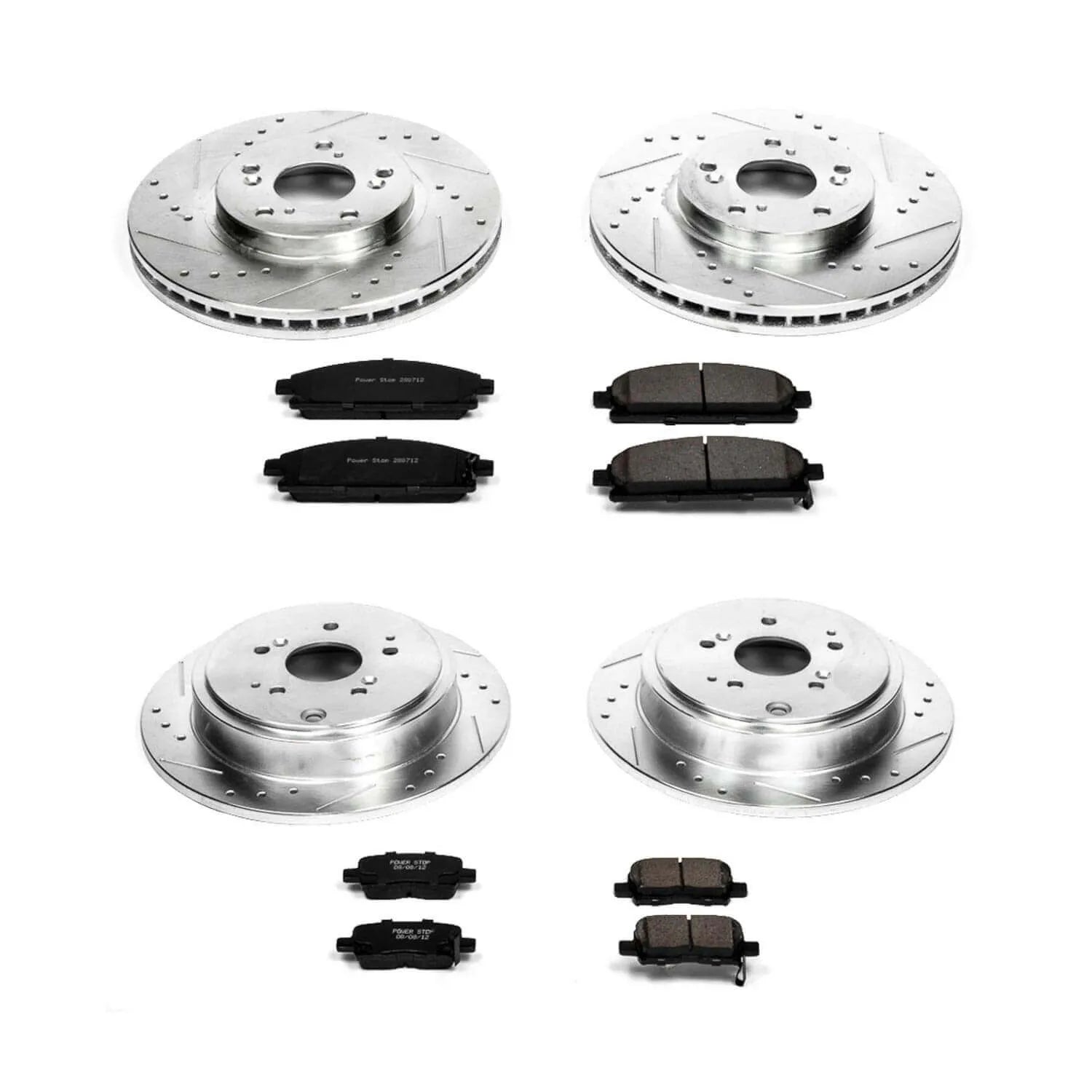Power Stop K2291 - Z23 Evolution Sport Performance 1-Click Brake Kit With Hardware (Front And Rear)