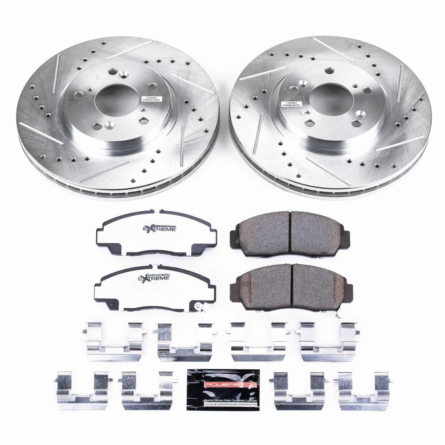 Power Stop K2292-26 Z26 Extreme Street Warrior 1-Click Brake Kit (Front) for 1999-2011 Acura Cl product image