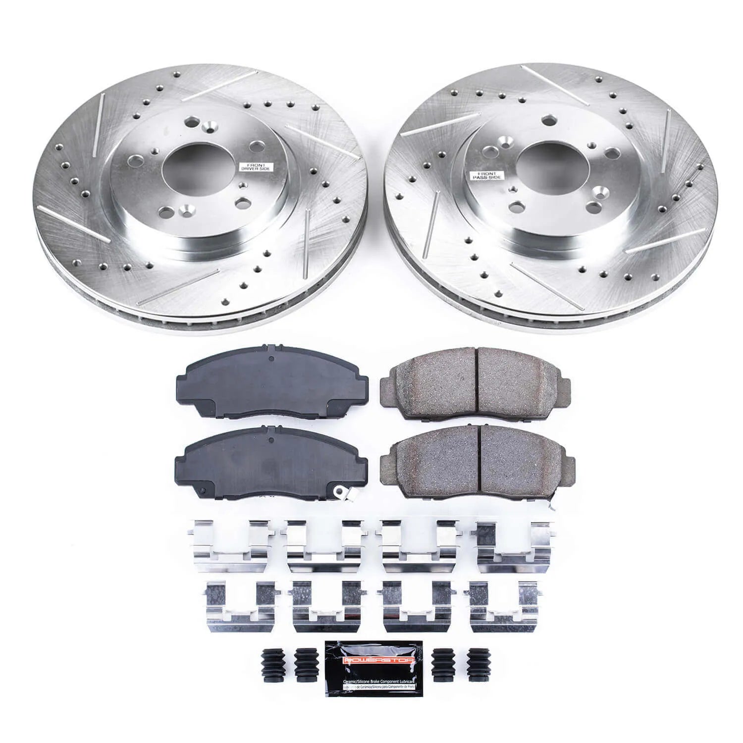 Power Stop K2292 - Z23 Evolution Sport Performance 1-Click Brake Kit With Hardware (Front)