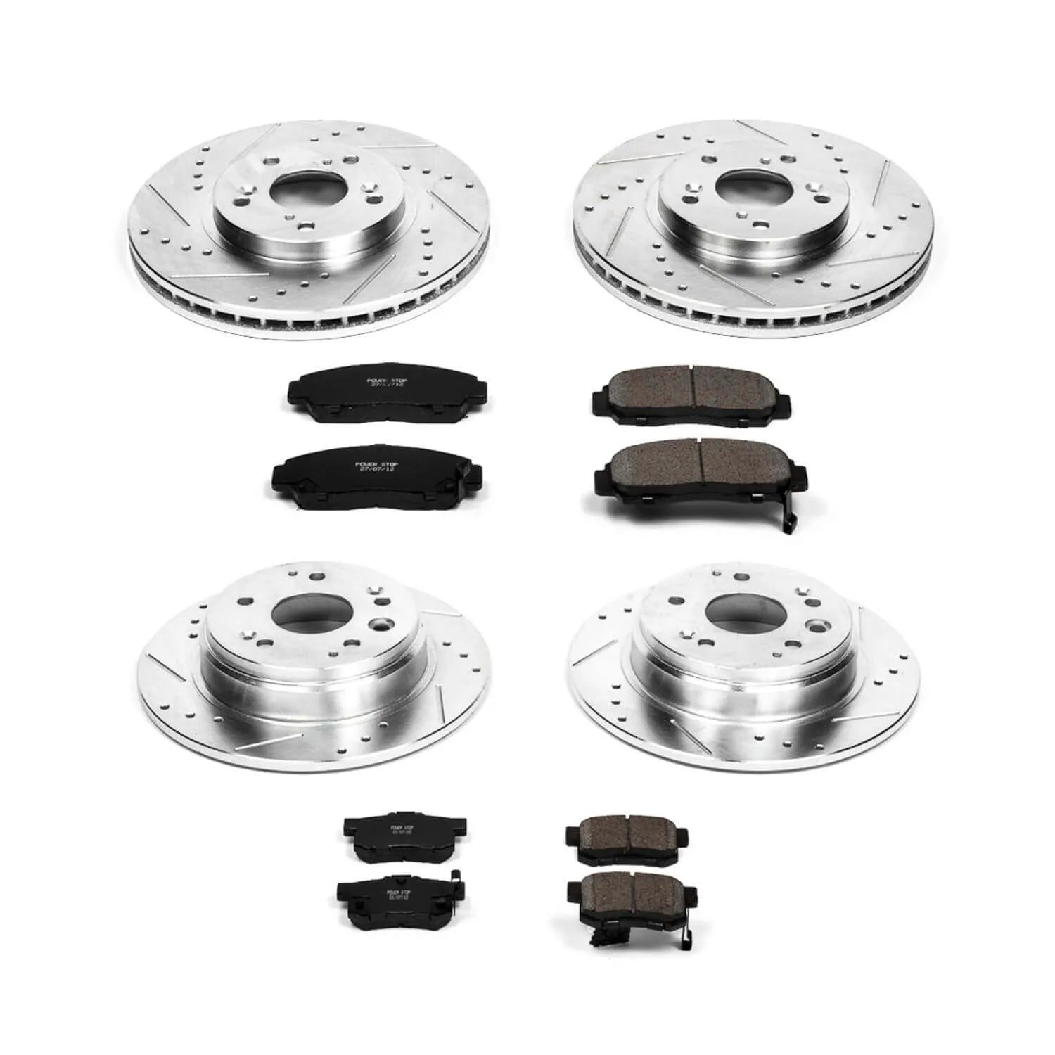 Power Stop K2295 - Z23 Evolution Sport Performance 1-Click Brake Kit With Hardware (Front And Rear)