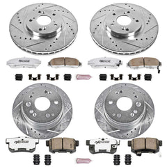 Power Stop K2296-26 Z26 Extreme Street Warrior 1-Click Brake Kit (Front And Rear) for 2001-2003 Acura Cl product image
