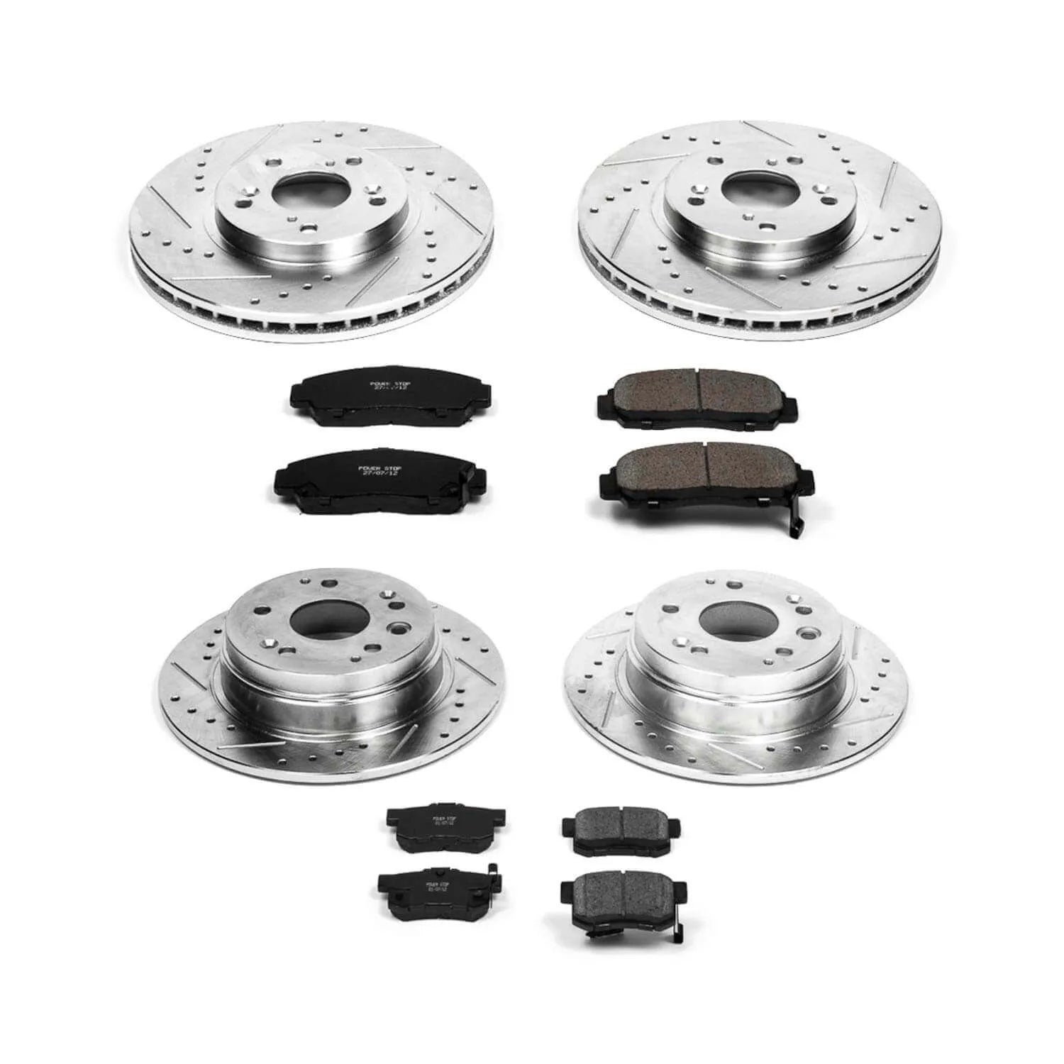 Power Stop K2296 - Z23 Evolution Sport Performance 1-Click Brake Kit With Hardware (Front And Rear)