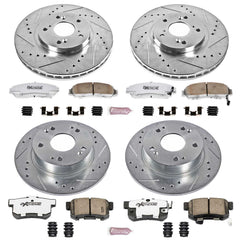 Power Stop K2297-26 Z26 Extreme Street Warrior 1-Click Brake Kit (Front And Rear) for 2003-2008 Acura Tsx product image