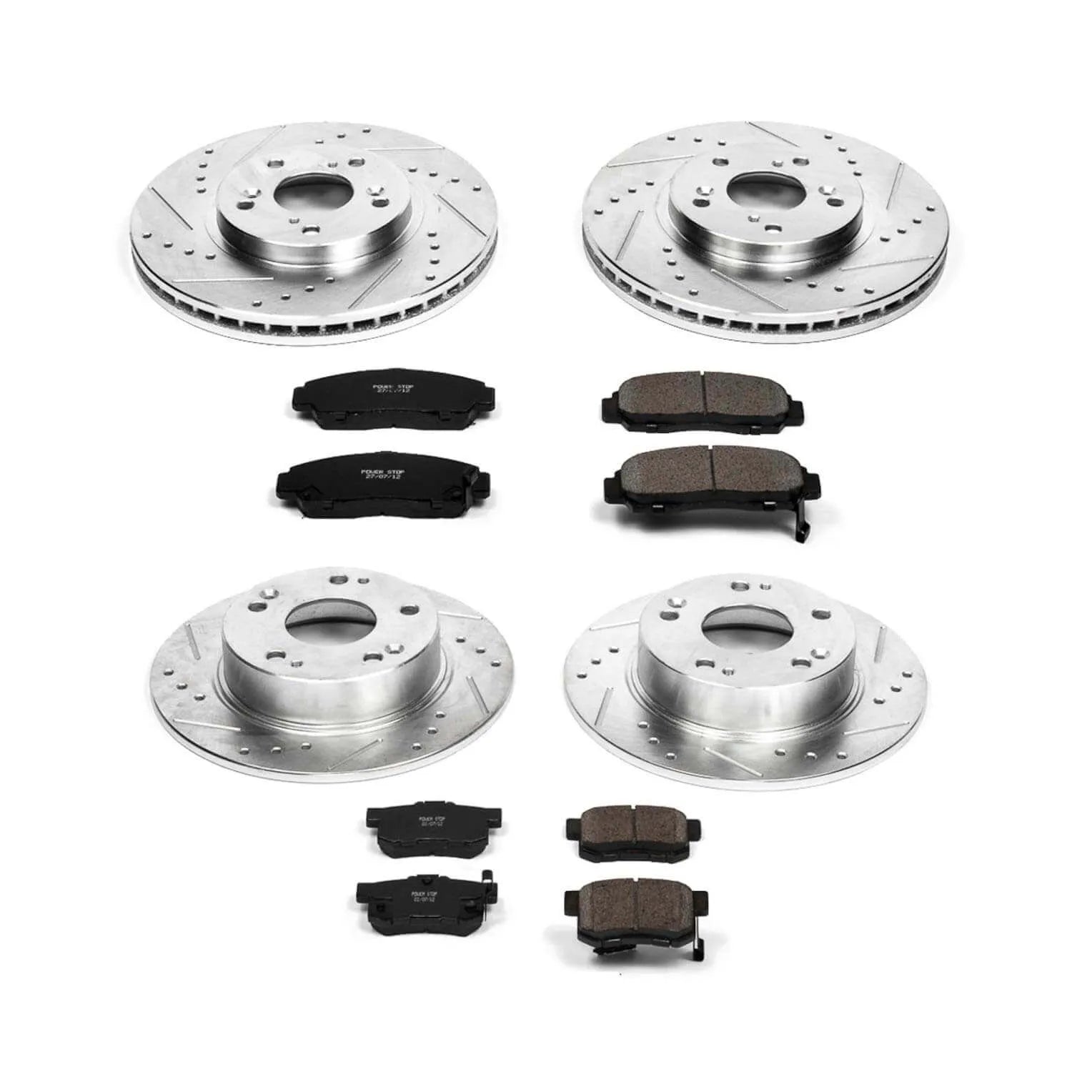 Power Stop K2297 - Z23 Evolution Sport Performance 1-Click Brake Kit With Hardware (Front And Rear)