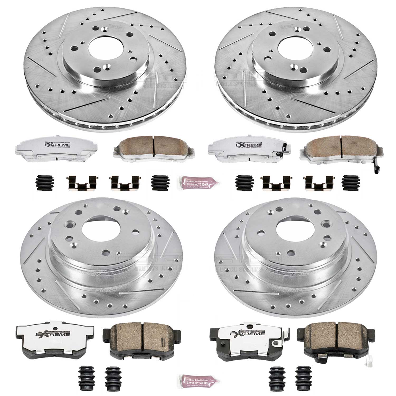 Power Stop K2298-26 - Z26 Extreme Street Warrior 1-Click Brake Kit (Front And Rear) vehicle fitment brake part